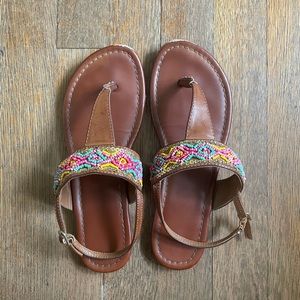 NORDSTROM SANDALS WITH BEADING